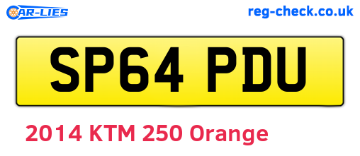 SP64PDU are the vehicle registration plates.