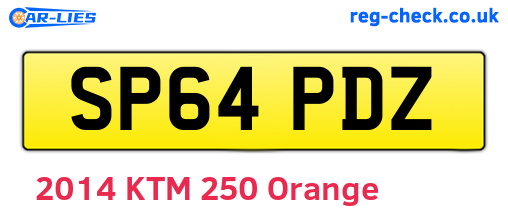 SP64PDZ are the vehicle registration plates.
