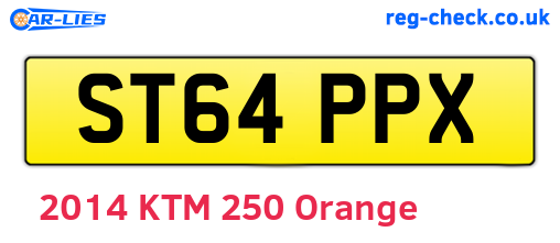 ST64PPX are the vehicle registration plates.
