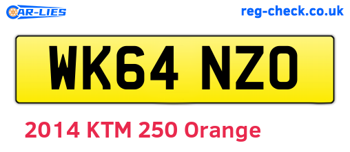 WK64NZO are the vehicle registration plates.