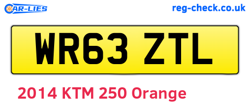 WR63ZTL are the vehicle registration plates.