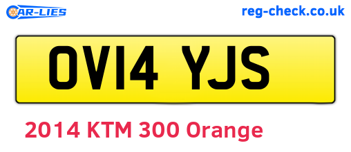 OV14YJS are the vehicle registration plates.