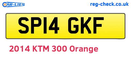 SP14GKF are the vehicle registration plates.