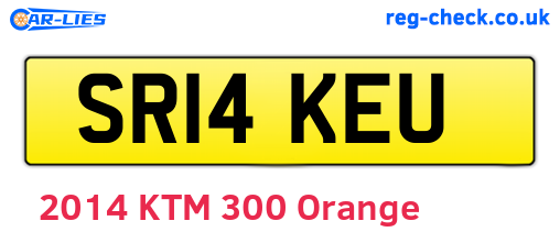 SR14KEU are the vehicle registration plates.