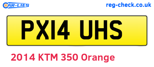 PX14UHS are the vehicle registration plates.