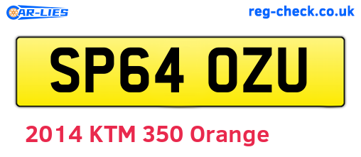 SP64OZU are the vehicle registration plates.