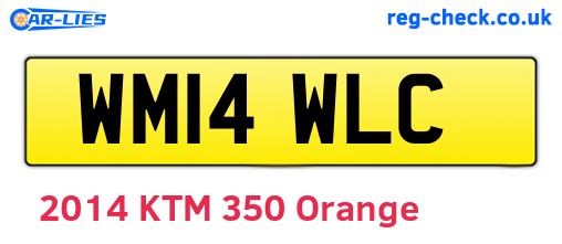 WM14WLC are the vehicle registration plates.