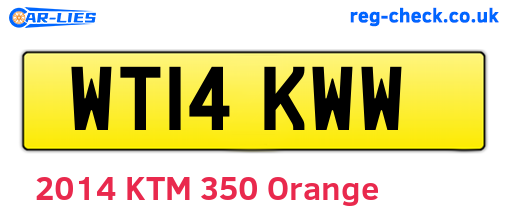 WT14KWW are the vehicle registration plates.