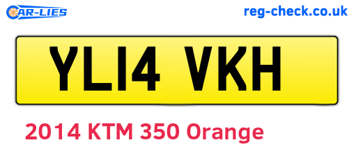 YL14VKH are the vehicle registration plates.