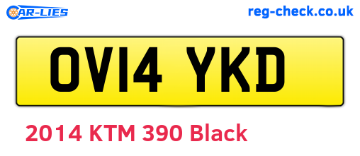 OV14YKD are the vehicle registration plates.