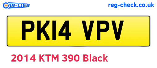 PK14VPV are the vehicle registration plates.