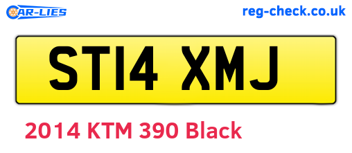 ST14XMJ are the vehicle registration plates.