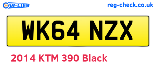 WK64NZX are the vehicle registration plates.