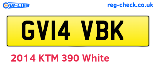 GV14VBK are the vehicle registration plates.