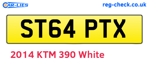 ST64PTX are the vehicle registration plates.