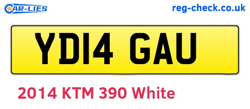 YD14GAU are the vehicle registration plates.