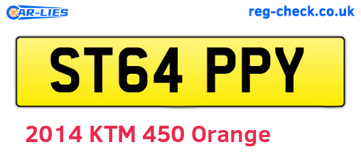 ST64PPY are the vehicle registration plates.