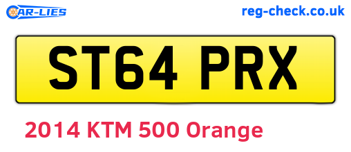 ST64PRX are the vehicle registration plates.