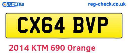 CX64BVP are the vehicle registration plates.
