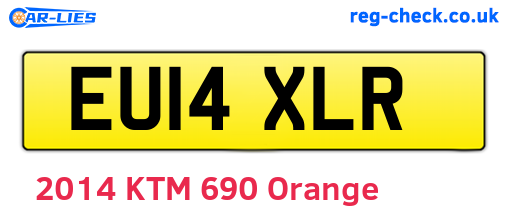 EU14XLR are the vehicle registration plates.