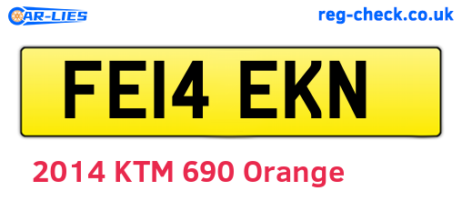 FE14EKN are the vehicle registration plates.