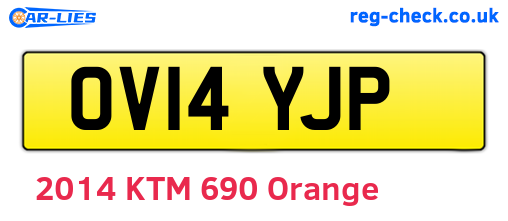 OV14YJP are the vehicle registration plates.
