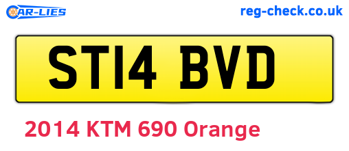 ST14BVD are the vehicle registration plates.