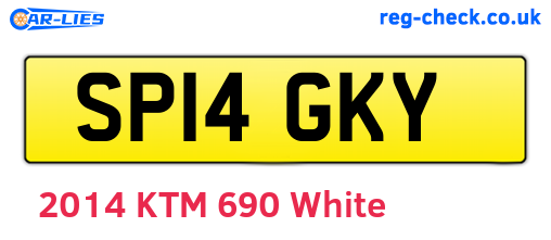 SP14GKY are the vehicle registration plates.