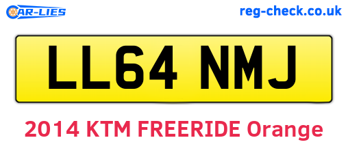 LL64NMJ are the vehicle registration plates.