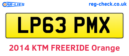 LP63PMX are the vehicle registration plates.