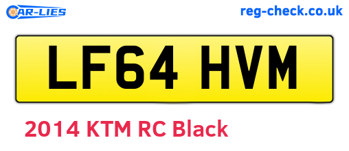 LF64HVM are the vehicle registration plates.