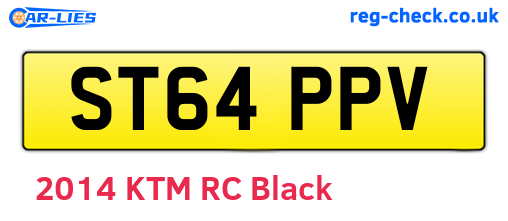 ST64PPV are the vehicle registration plates.