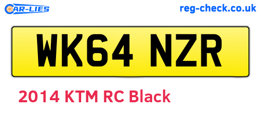 WK64NZR are the vehicle registration plates.