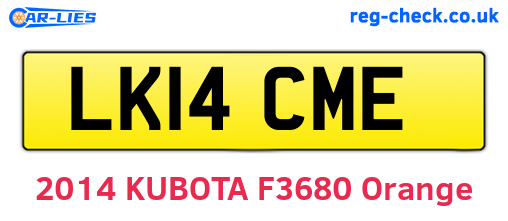 LK14CME are the vehicle registration plates.