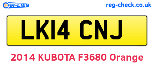 LK14CNJ are the vehicle registration plates.