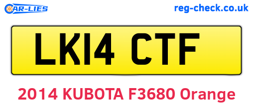 LK14CTF are the vehicle registration plates.