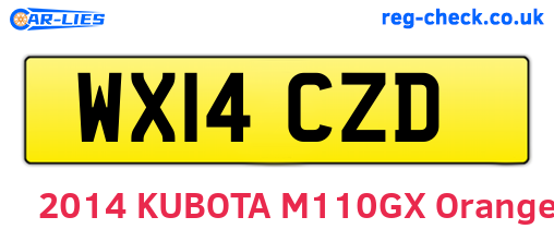 WX14CZD are the vehicle registration plates.