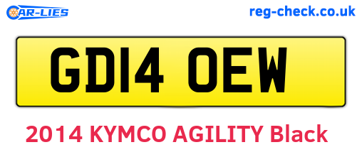 GD14OEW are the vehicle registration plates.