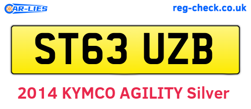 ST63UZB are the vehicle registration plates.