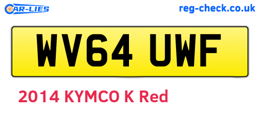 WV64UWF are the vehicle registration plates.