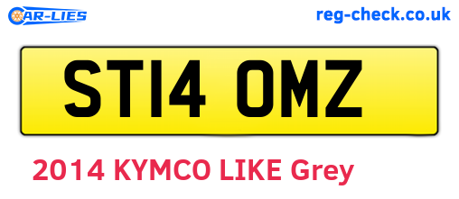 ST14OMZ are the vehicle registration plates.