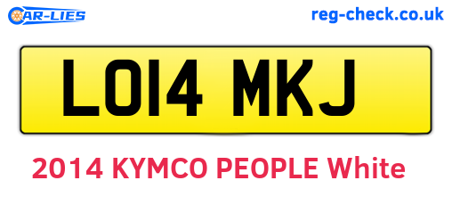 LO14MKJ are the vehicle registration plates.