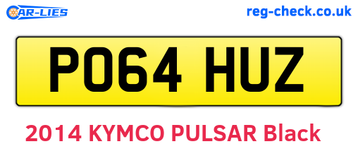 PO64HUZ are the vehicle registration plates.