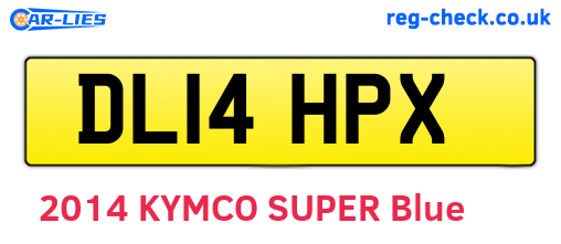 DL14HPX are the vehicle registration plates.