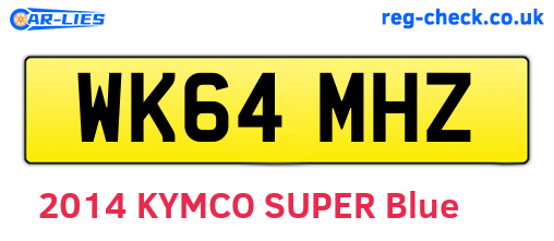WK64MHZ are the vehicle registration plates.