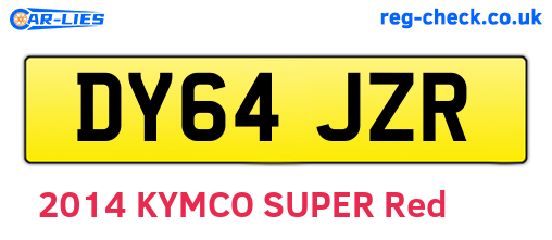 DY64JZR are the vehicle registration plates.