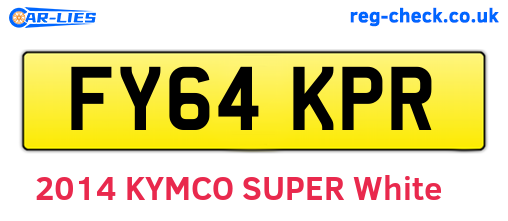 FY64KPR are the vehicle registration plates.