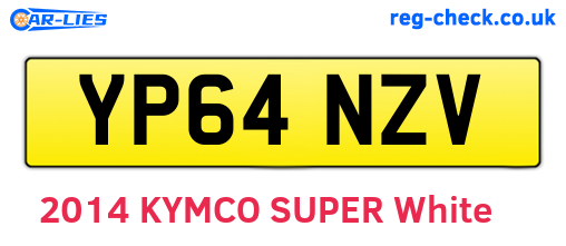 YP64NZV are the vehicle registration plates.