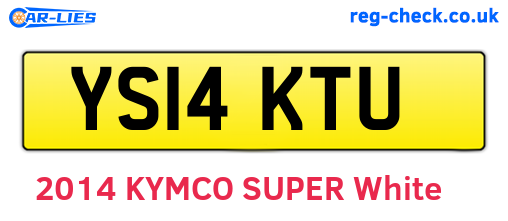 YS14KTU are the vehicle registration plates.