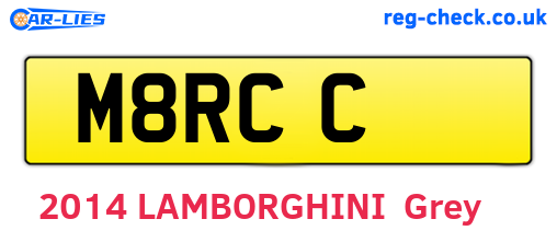 M8RCC are the vehicle registration plates.